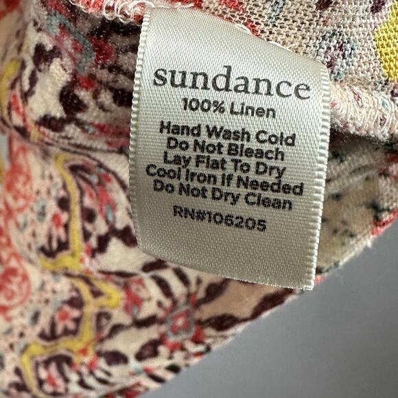 Sundance Womens Josette Linen Boho Top XS Asymmetrical Marrakesh Print - Picture 4 of 5